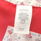 Gucci Liberty Flower Print Silk Beige Red Scarf 1126 — view 5