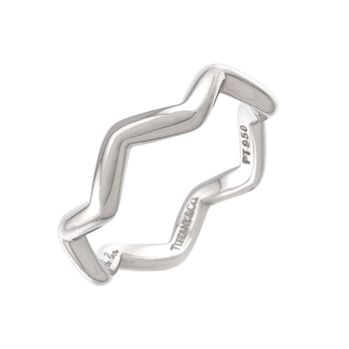 Tiffany & Co Zigzag Ring Pt Platinum