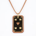 Hermes As De Coeur GM Necklace Vorsluft Gold Brownish Hardware Pendant