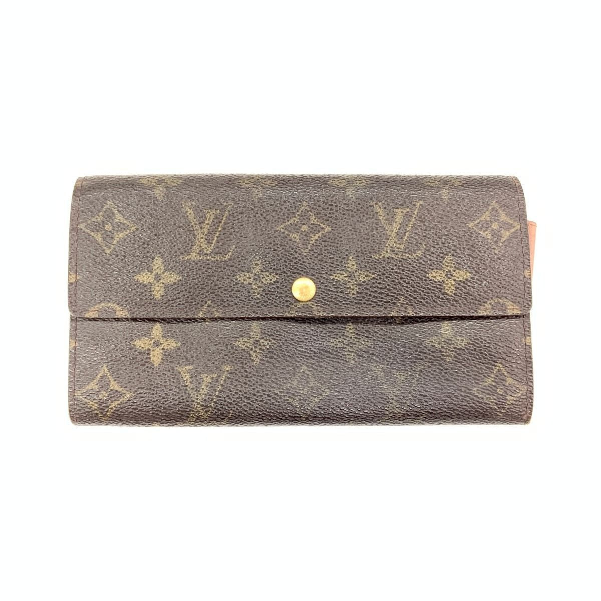 Louis Vuitton Monogram Pochette Porte Monet Credit Bifold Long Wallet