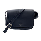 Saint Laurent Paris Small Satchel Calfskin Black Shoulder Bag Silver