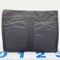 Hermes Second Her Line Gray Canvas Clutch