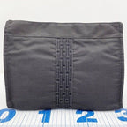 Hermes Second Her Line Gray Canvas Clutch