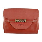 Loewe Clutch Bag Leather Red Velazquez Twisted Second Vermillion