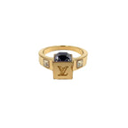 Louis Vuitton Bague Gambling Glass Clear Gold Purple Ring