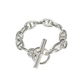 Hermes Chaine D'ancre MM 13 Frames AG 925 Silver Bracelet Bangle