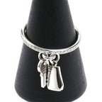 Hermes 18k White Gold Kelly Clochette PM Ring Diamond