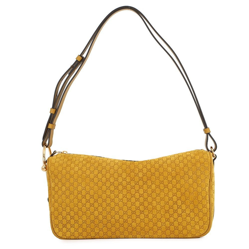 Gucci Shoulder Bag GG Suede Leather Half Horsebit Master Doiero