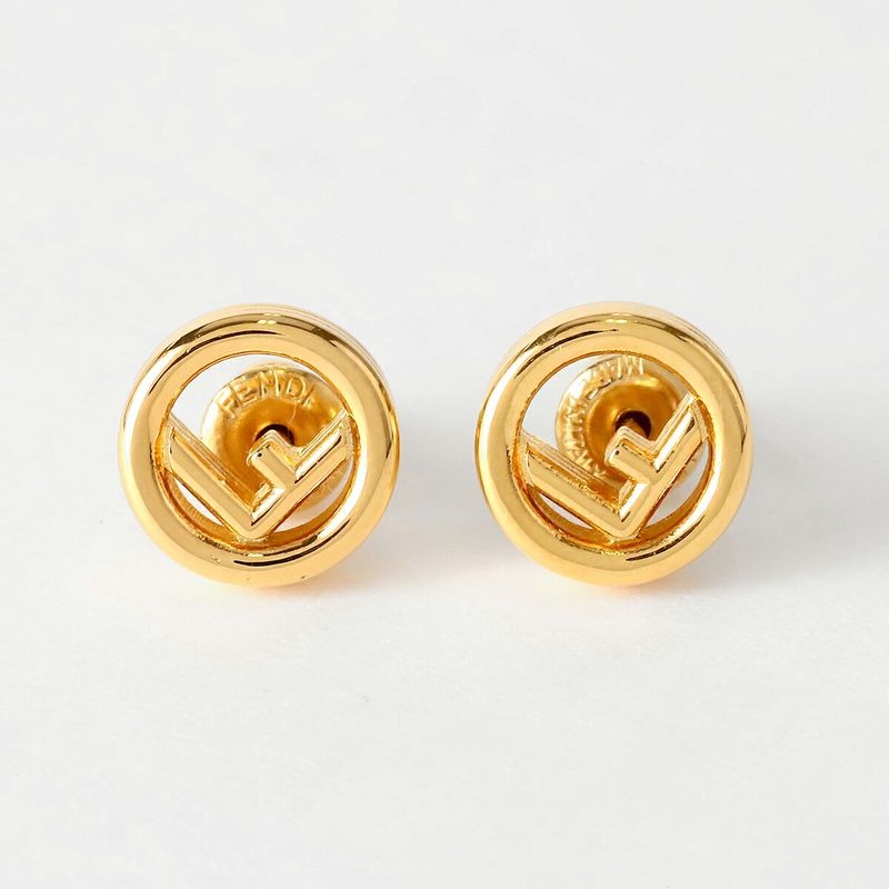 Fendi Earrings F Is Soft White Gold — view 2