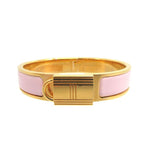 Hermes Click Cadenas PM Metal Rose Dragee Gold Bracelet Bangle 0608 — view 2