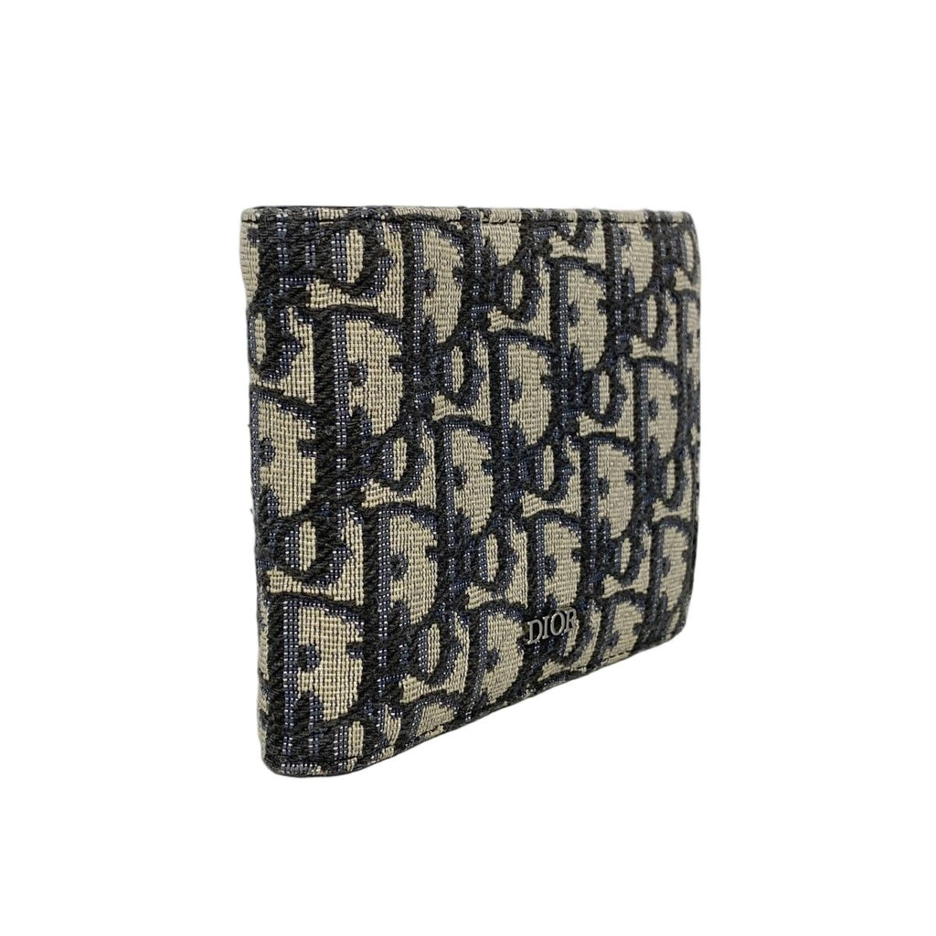 Dior Wallet Trotter Canvas Navy Silver — view 2