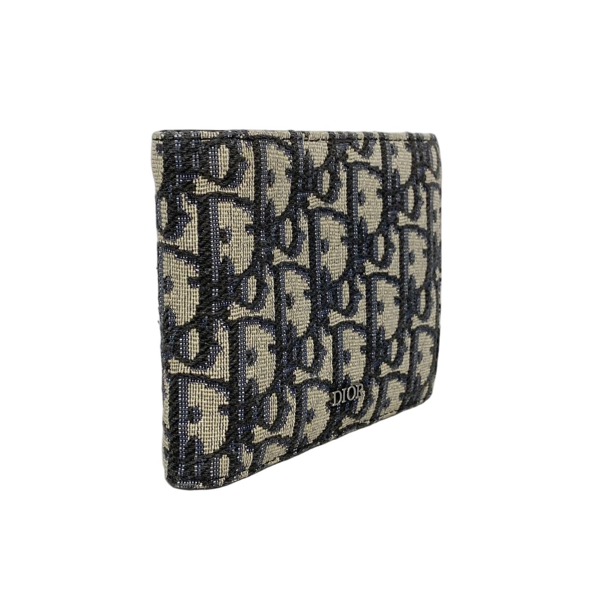 Dior Wallet Trotter Canvas Navy Silver — view 2