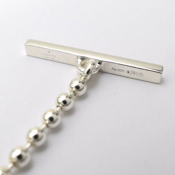Gucci Interlocking G Necklace Silver AG 925 Ball Chain Double — view 9