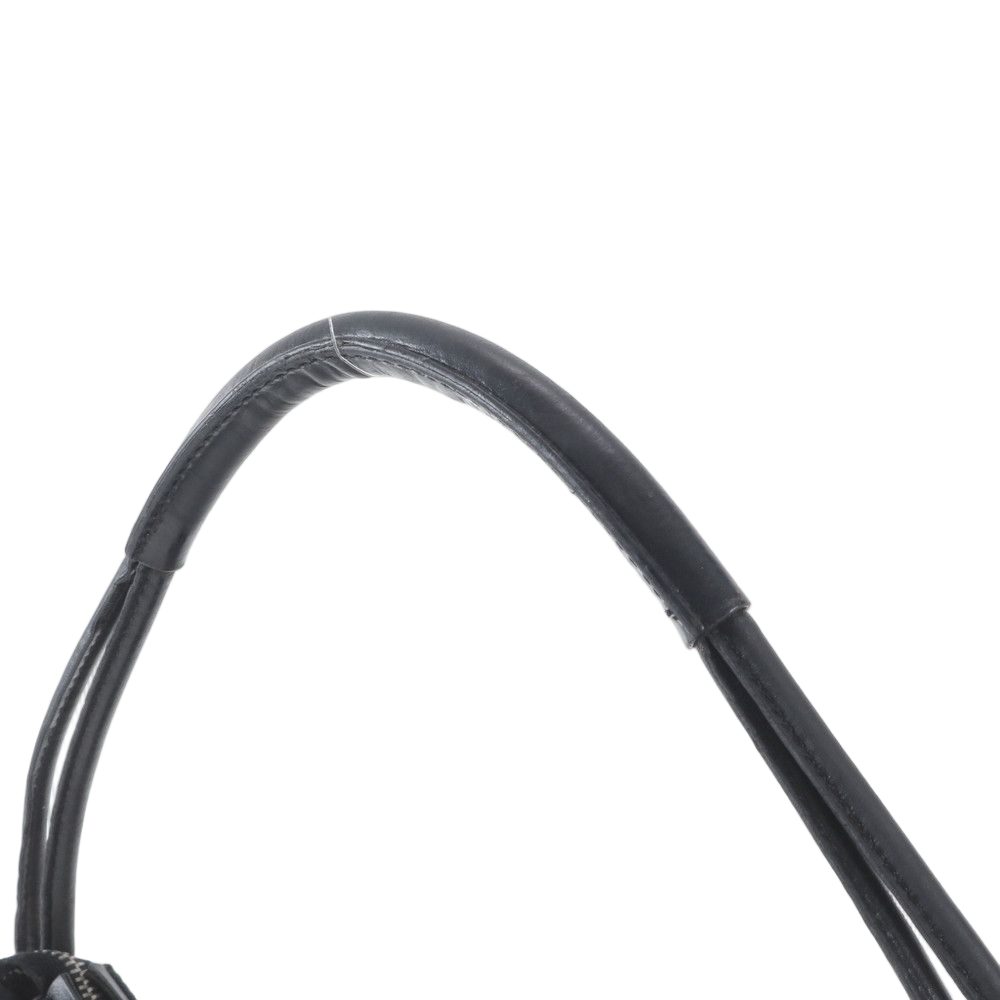 Gucci Leather Canvas Shoulder Bag Hand Black — view 2