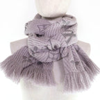 Louis Vuitton Echarpe Logo Mania Wool Silk Scarf with Fringe — view 4