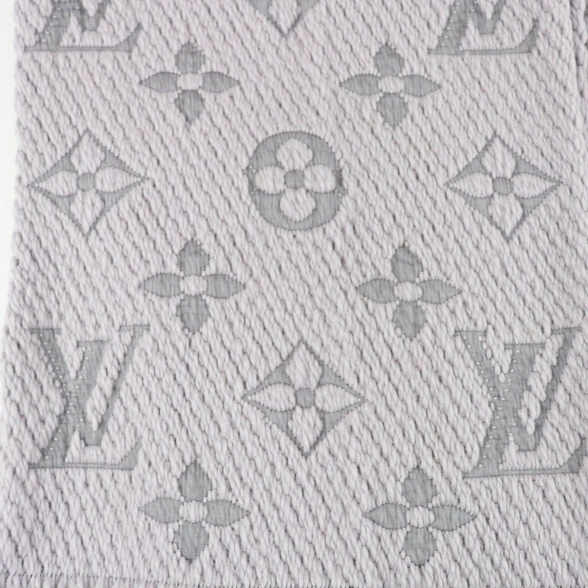 Louis Vuitton Echarpe Logo Mania Wool Silk Scarf with Fringe — view 5