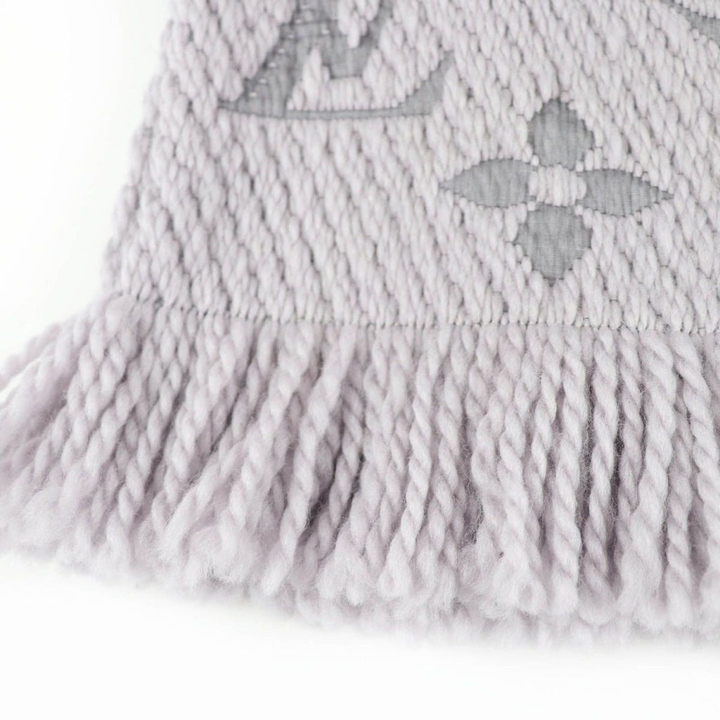 Louis Vuitton Echarpe Logo Mania Wool Silk Scarf with Fringe — view 6