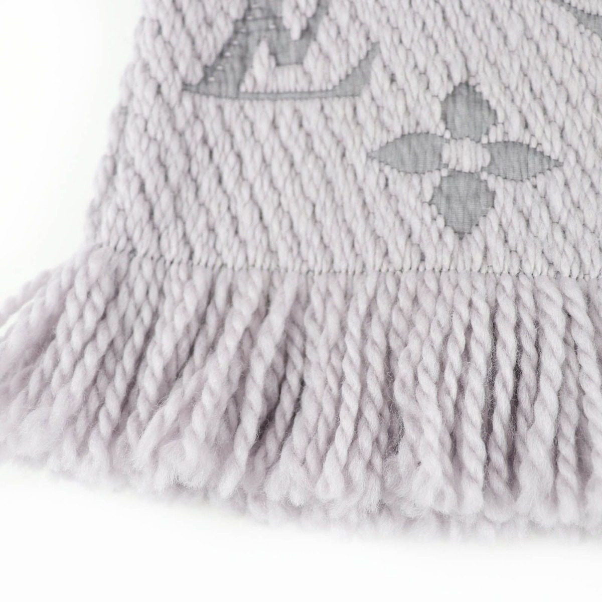 Louis Vuitton Echarpe Logo Mania Wool Silk Scarf with Fringe — view 6