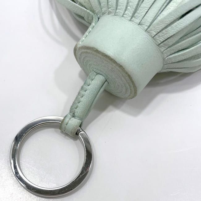 Hermes Key Ring Carmen Light Green Leather — view 7