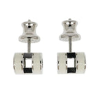 Hermes Earrings Pop Ash Pair Jonus Flepere White Silver Hardware — view 6