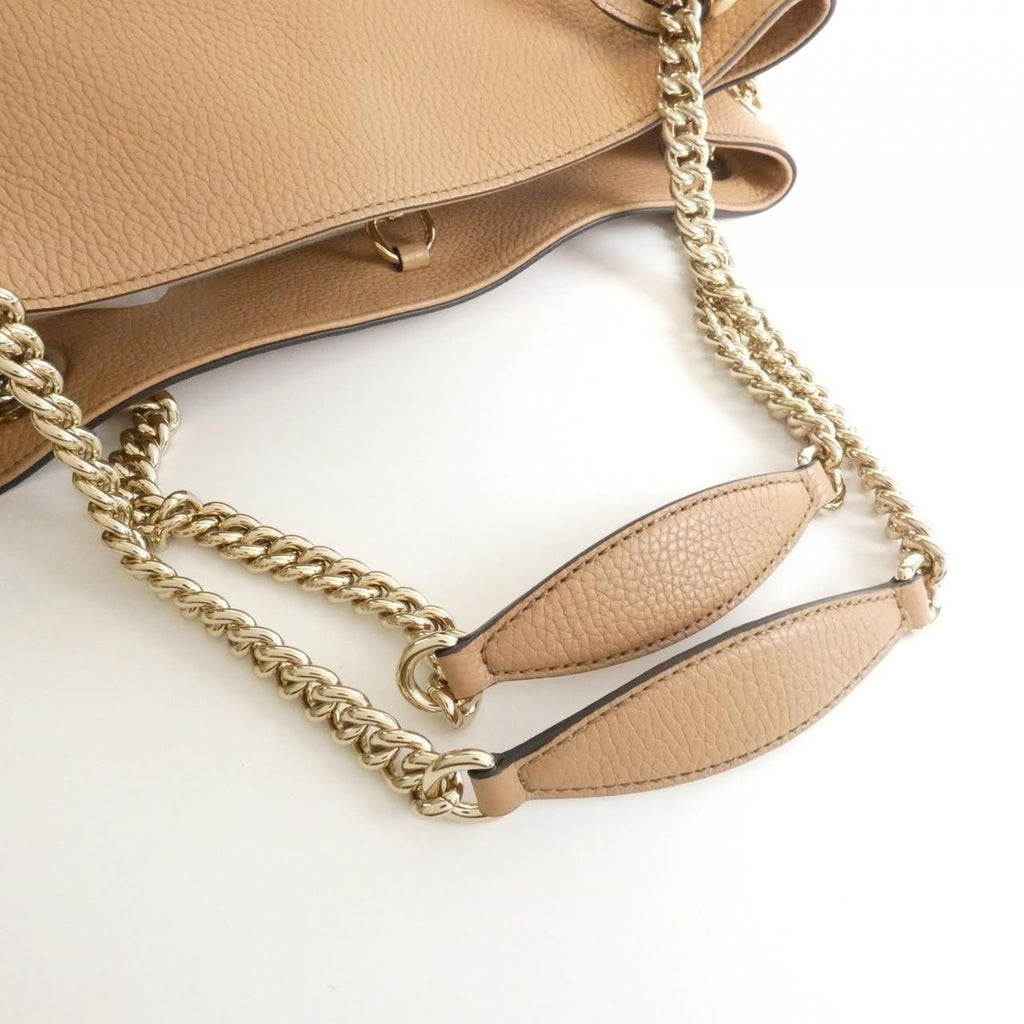 Gucci Shoulder Bag Leather Beige Rose — view 6