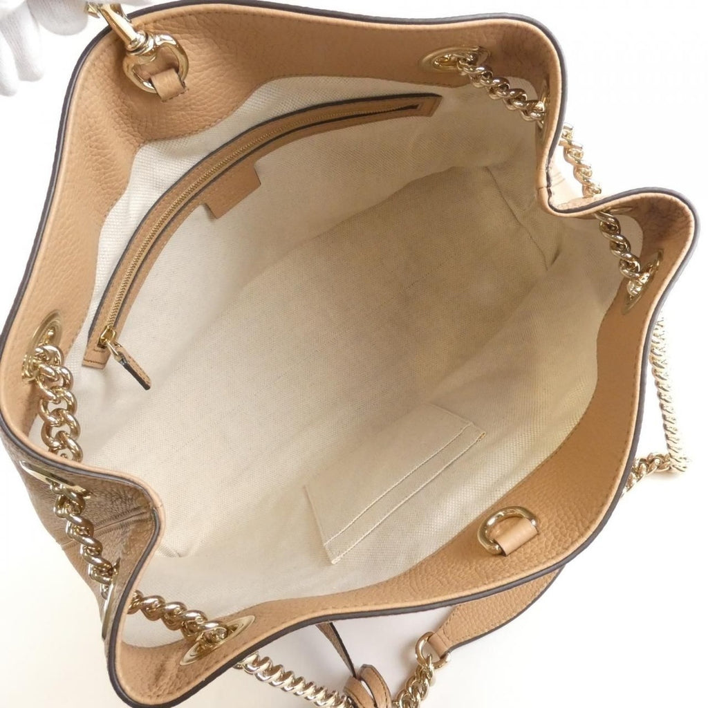 Gucci Shoulder Bag Leather Beige Rose — view 8