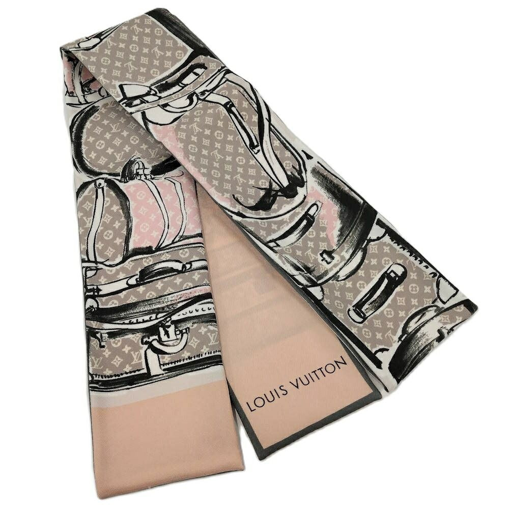 Louis Vuitton Bandeau Trunk Scarf Silk Pink