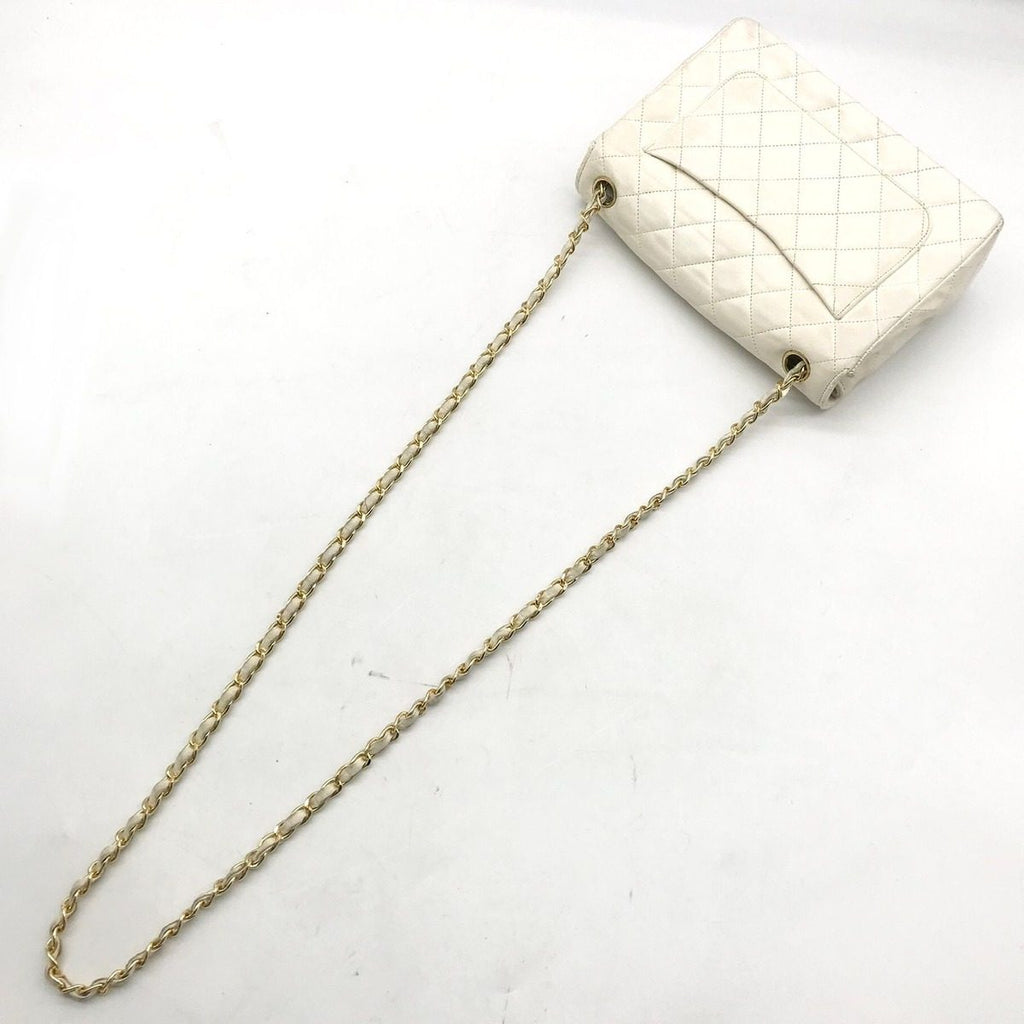 Chanel Quilted Big CC Logo Turnlock Chain Shoulder Bag White — view 2