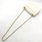 Chanel Quilted Big CC Logo Turnlock Chain Shoulder Bag White — view 2