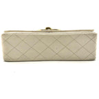 Chanel Quilted Big CC Logo Turnlock Chain Shoulder Bag White — view 3
