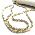 Chanel Quilted Big CC Logo Turnlock Chain Shoulder Bag White — view 6