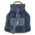 Gucci Vintage Bamboo Black Gold Hardware Suede 003 2852 0030 0 Backpack Daypack