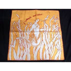 Hermes J'attends Mon Prince Carre 45 Silk Handkerchief Orange Ivory