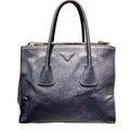 Prada Vitello Daino Navy Tote