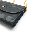 Chanel CC Logo Mini Quilted Chain Shoulder Bag Pouch Black — view 6