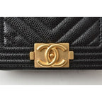 Chanel Belt Bag Coin Case Chain Pouch Boy Black Gold Hardware — view 4