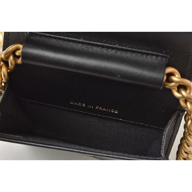 Chanel Belt Bag Coin Case Chain Pouch Boy Black Gold Hardware — view 9