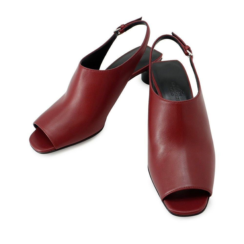 Hermes Sandals Nappa Leather 36.5 Heel Shoes