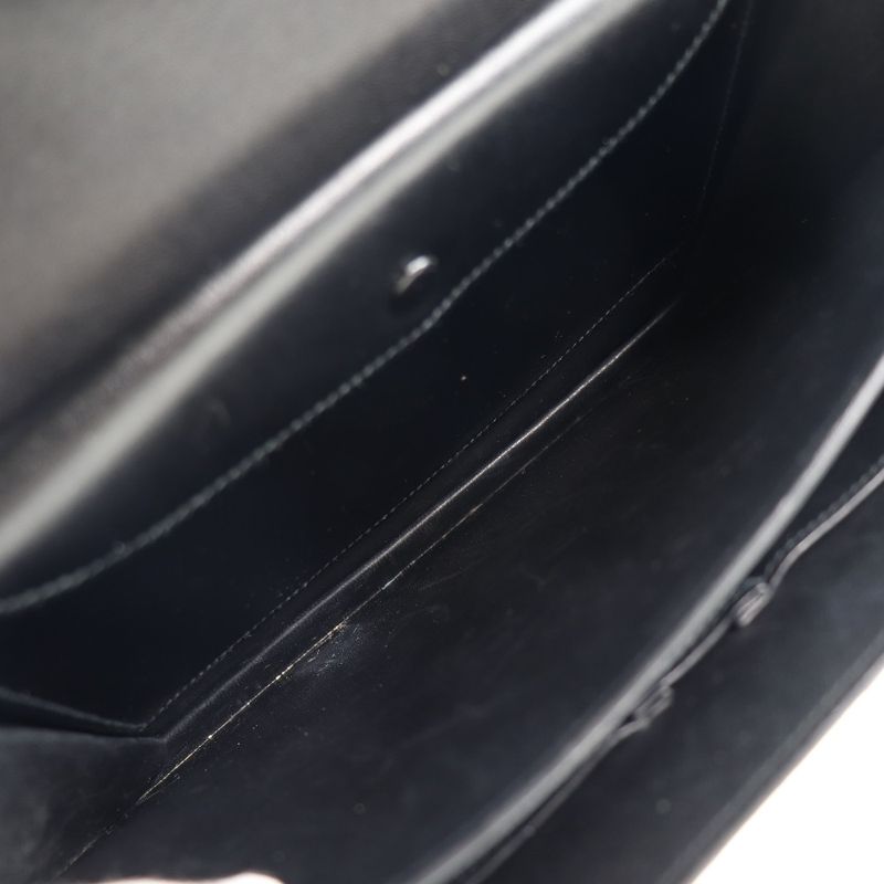Hermes Vasco Box Calf Black 0 O Handbag — view 8