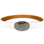 Hermes Evelyne Leather Brown White Belt Silver — view 2