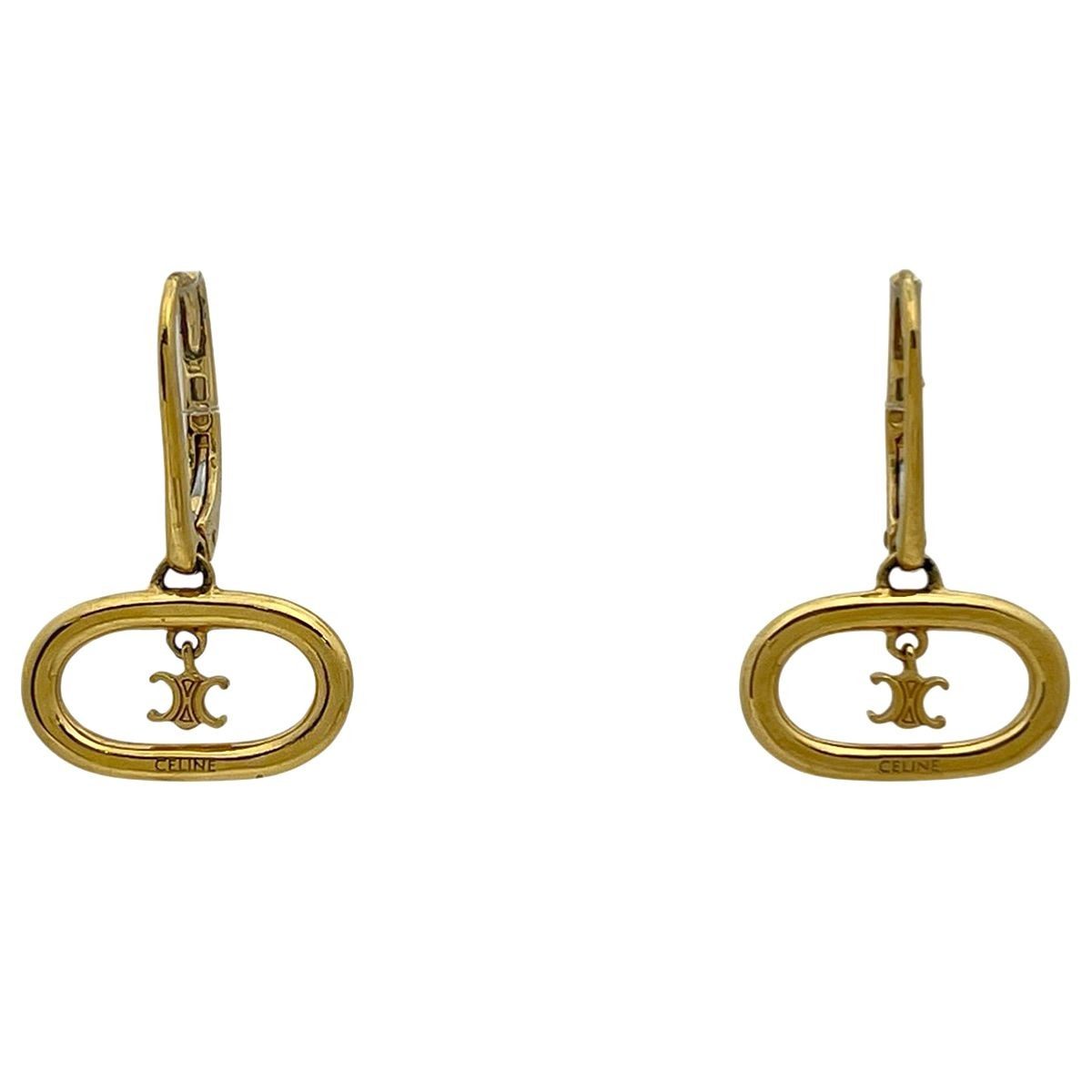 Celine Maillon Triomphe Mobile Earrings Swing Gold Plated