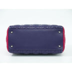 Christian Dior Lady Cannage Handbag Leather Purple Pink Blue Bag — view 3