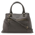 Gucci Micro Guccissima Tote 2-Way Shoulder Bag Leather Gray Gold