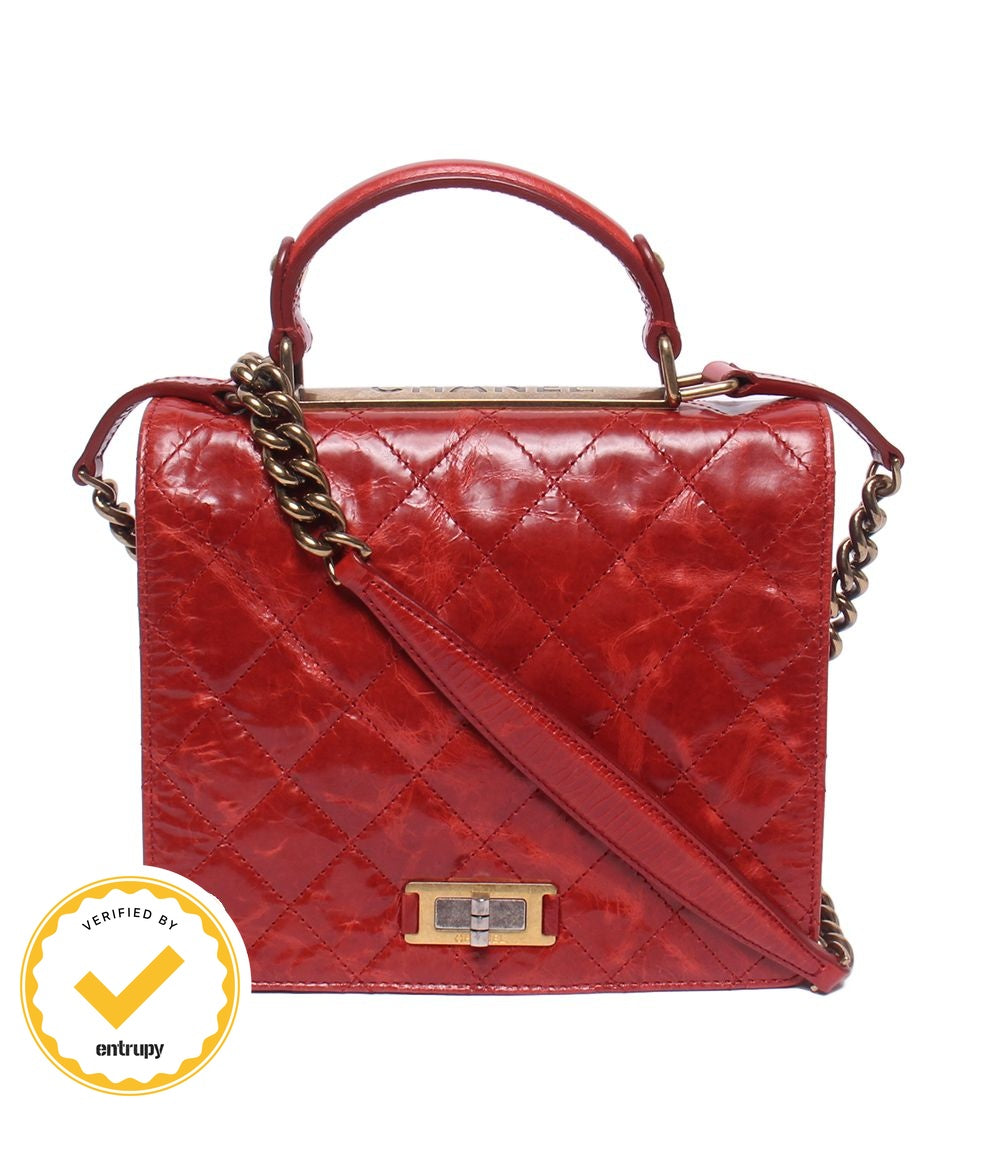 Chanel Shoulder Bag Gold 2.55 Rita Aged Calfskin