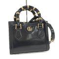 Gucci Diana Small Tote 2-Way Shoulder Bag Leather Black