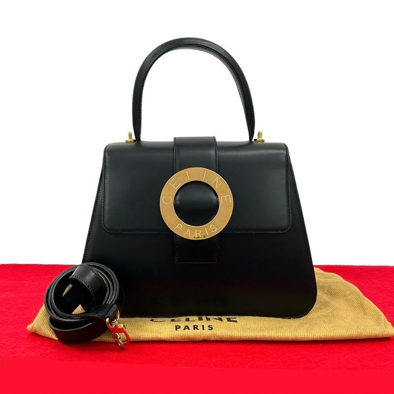Celine Circle Logo Hardware Calf Leather