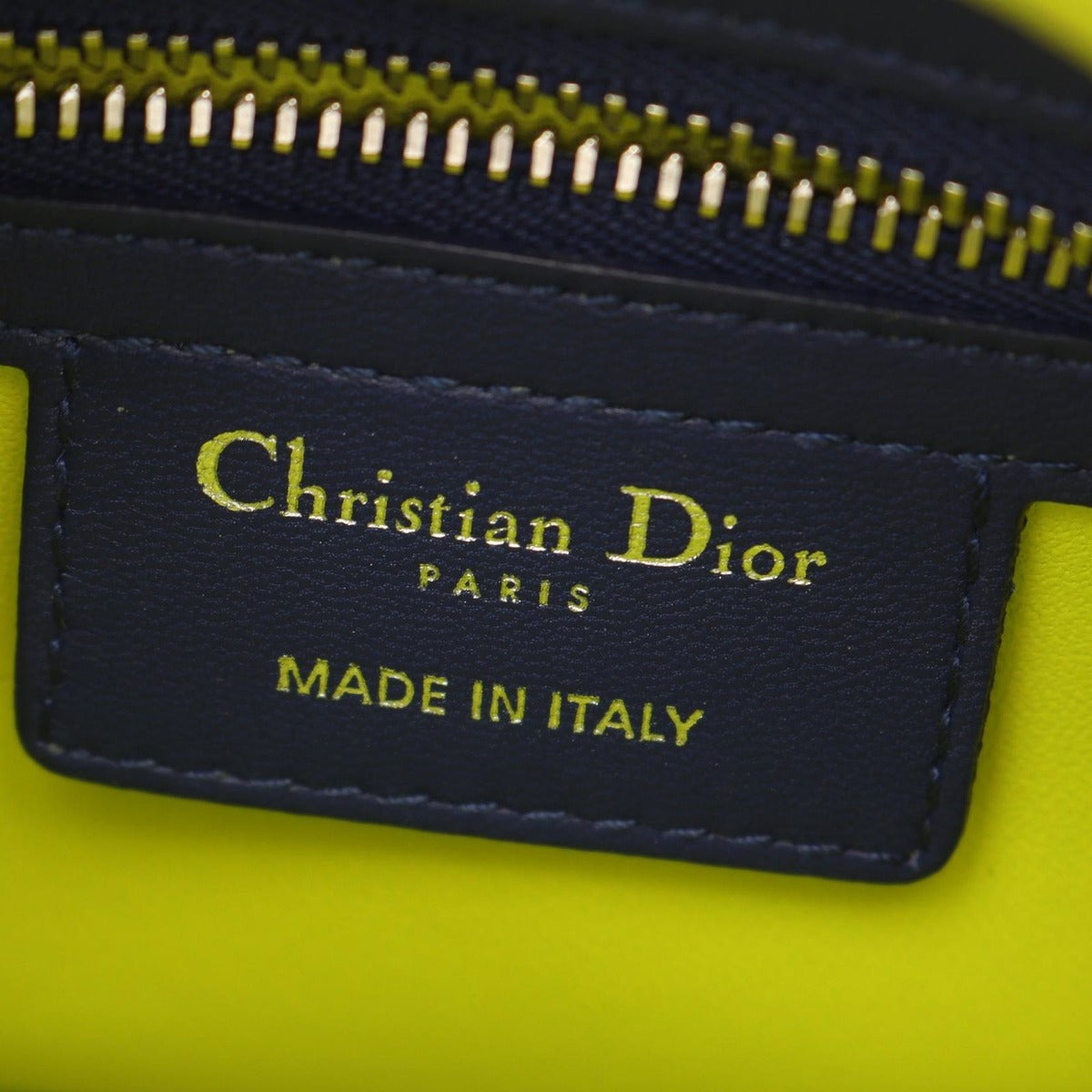Dior Handbag Lady Dior Cannage 2-Way Magenta Blue Yellow Leather Tote — view 4