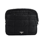 Prada Clutch Quilted Silver