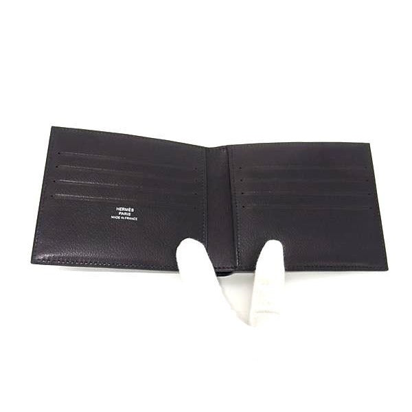 Hermes Citizen Twill Compact Silk Twin Vorswift Fold Wallet Engraved — view 3