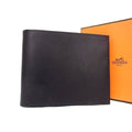 Hermes Citizen Twill Compact Silk Twin Vorswift Fold Wallet Engraved